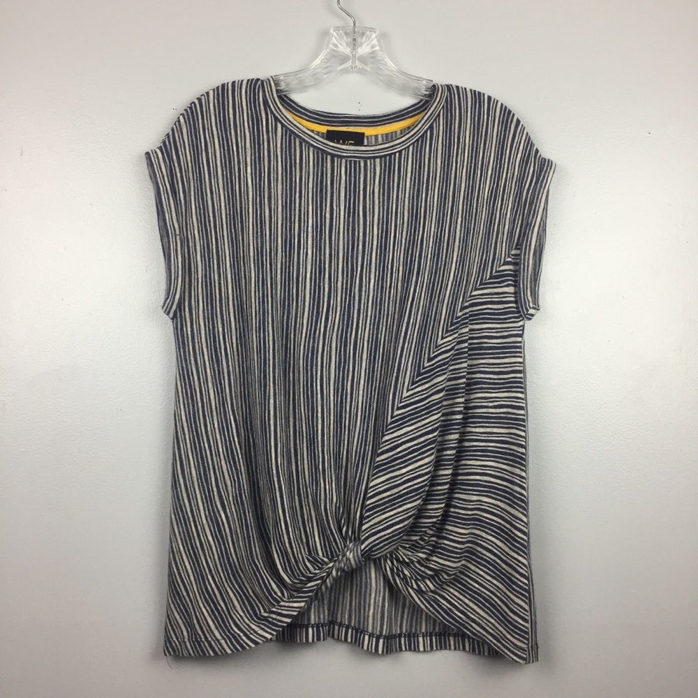 Anthropologie W5 Navy & White Striped Top | M